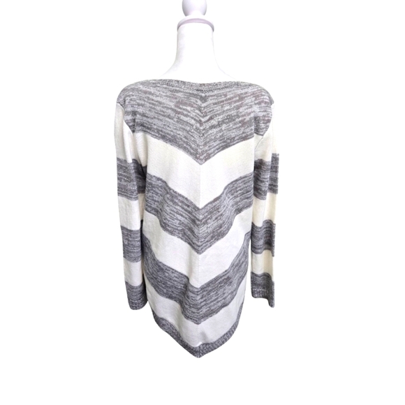 Apt.9 Women's Gray and White Sweater Pullover Size Large - Picture 3 of 5